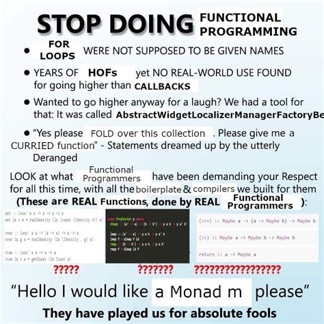 Image result for Stop Doing Functional Programming