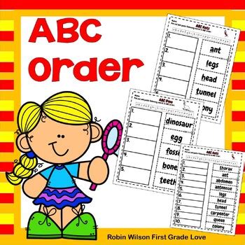 Image result for ABC Order First Grade