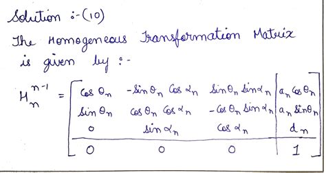Homogeneous Transformation Matrix Formula に対する画像結果