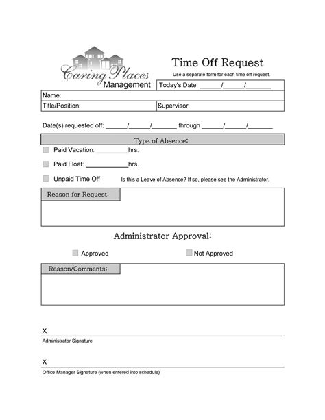 Image result for Employee Time Off Request Form PDF