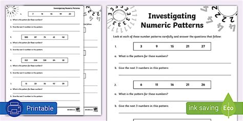 Image result for Number Patterns Grade 4