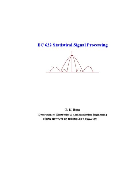 Image result for Statistical Signal Processing PDF