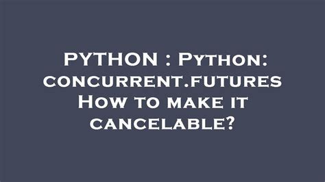 Concurrent.futures Python に対する画像結果