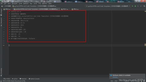 Toradh íomhá ar PyCharm File and Code Templates