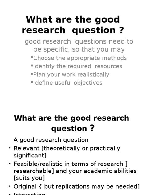 Toradh íomhá ar Good Research Question Examples