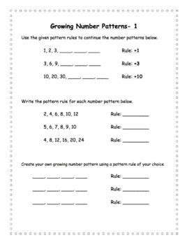 Image result for Growing Number Patterns
