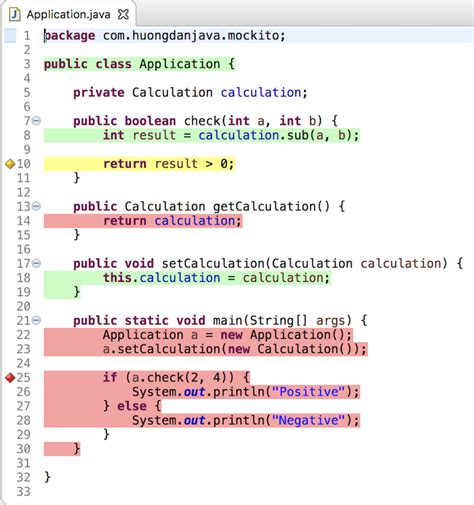 Toradh íomhá ar Eclipse Java Special Code Covreage Command