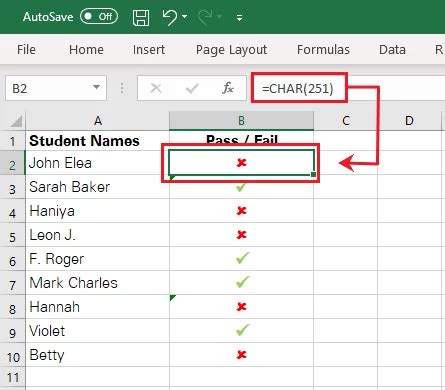 Image result for Excel Check Marks Function