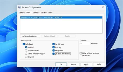 Image result for Msconfig Boot Windows 10