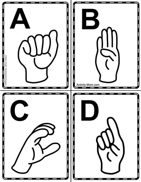 Image result for Free Printable Sign Language Alphabet