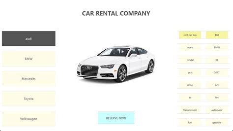 Image result for Car Rental Projects in HTML CSS JavaScript