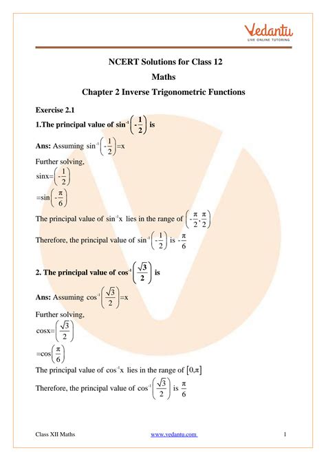 Image result for Inverse Trignometric Functions Graphs Class 12
