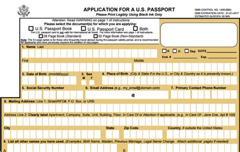 Image result for How to Fill a Passport Form
