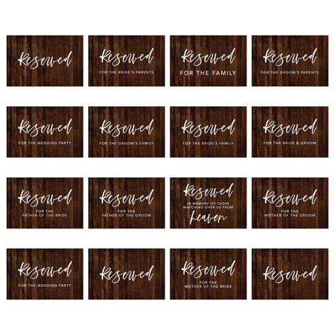 Image result for Table Reserved Rustic Table Sign