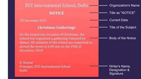 Image result for Notice Command Example