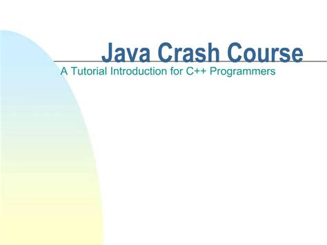 Java Crash Course に対する画像結果