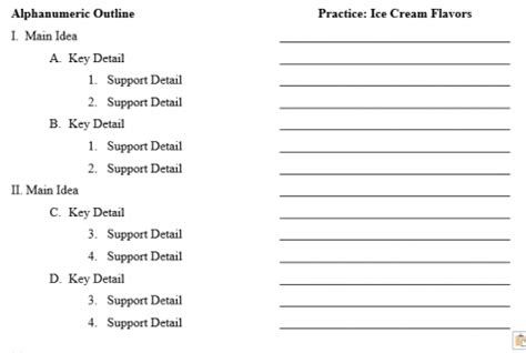 Image result for Roman Numeral Outline Example