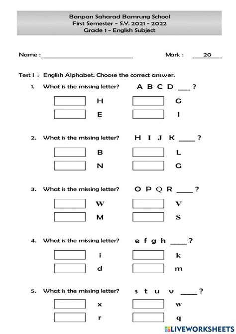 Image result for General Question Worksheet for Grade 1