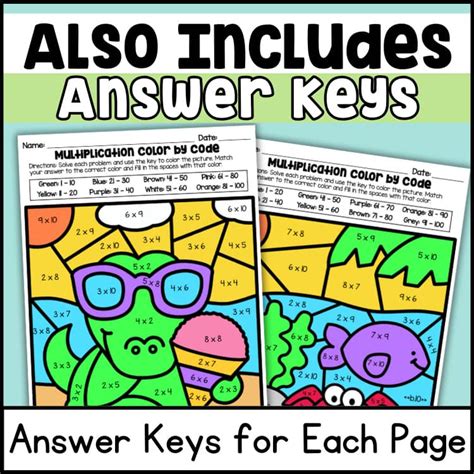 Bildergebnis für Color Code Worksheet Third Grade