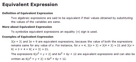 Image result for Equivalent Expressions 7th Grade Math