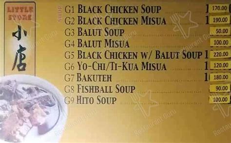 Image result for Little Store Menu