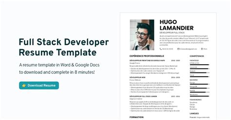 Image result for Full-Stack Developer Template