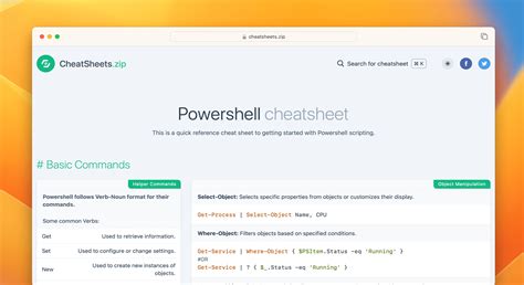 Image result for PowerShell Cheat Sheet Update