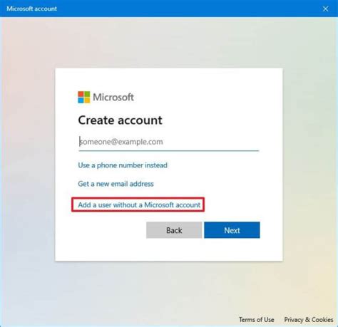 Image result for Creating a Local Account Windows 1.0