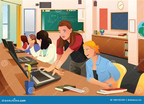 Image result for Computer Class Illustration