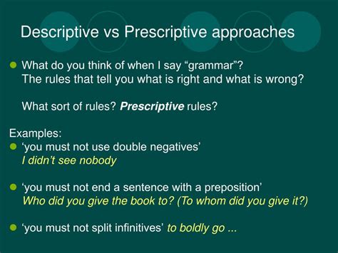 Image result for What Is Prescriptive V Descriptive