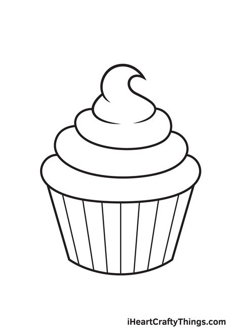 Image result for Simple Cupcake Drawing