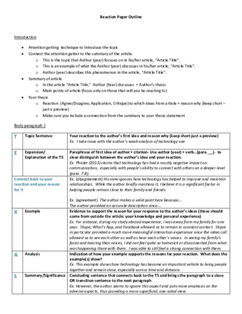 Image result for Example of Reaction Paper About Article