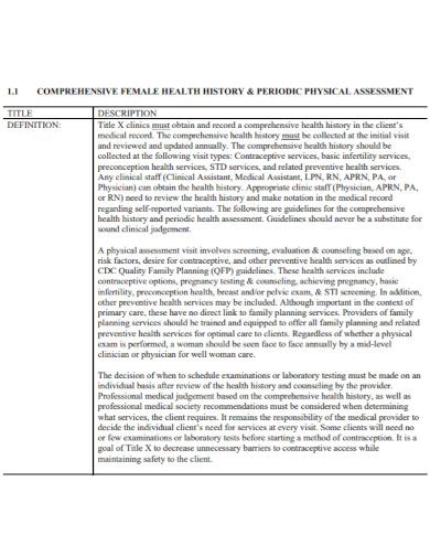 Image result for Comprehensive Health Assessment Paper Example
