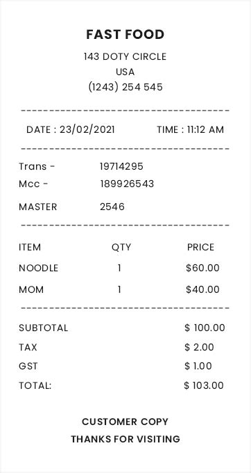 Image result for Creating a Flowchart for a Fast Food Receipt Program Template