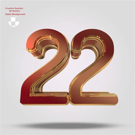 Image result for 3D Number 22