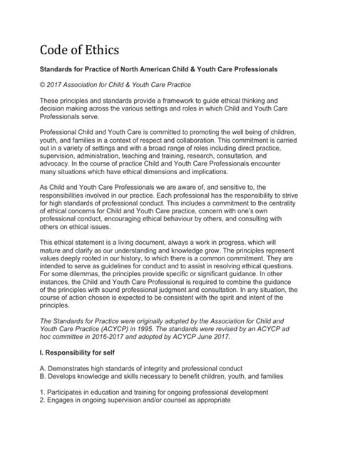 Résultat d’images pour EC Code of Ethics Printable