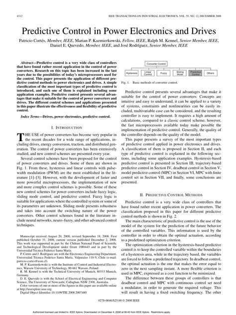 Model Predictive Control in Power Electronics에 대한 이미지 결과