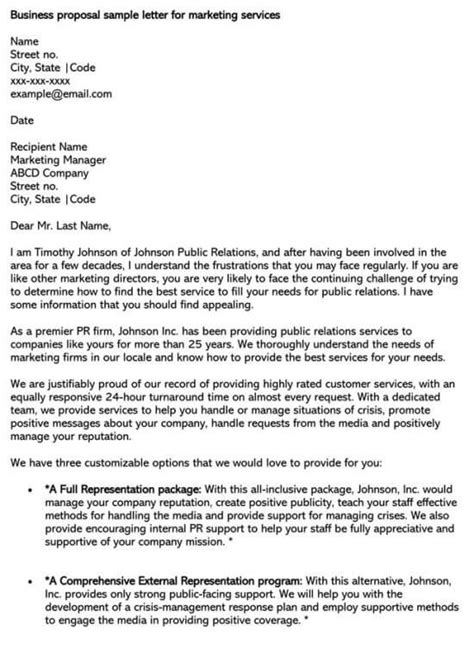 Sample Business Proposal Letter Example に対する画像結果