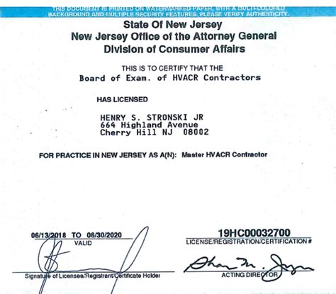 Image result for NJ Contractor License