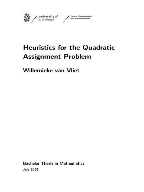 Image result for Quadratic Assignment Problem