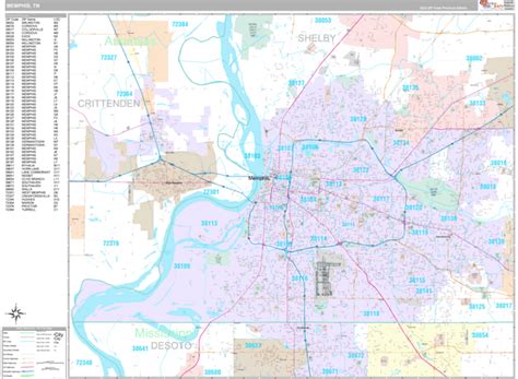 Image result for Memphis Area Zip Code Map
