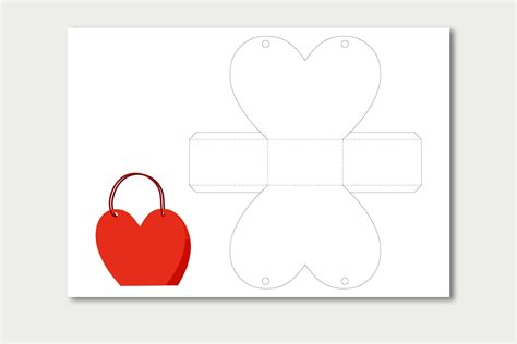 Image result for Paper Heart Box Template