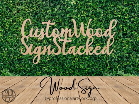 Toradh íomhá ar Custom Stacked Text Sign