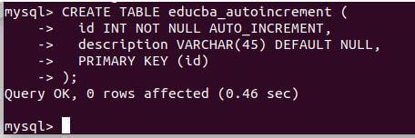 Toradh íomhá ar MySQL Auto Increment