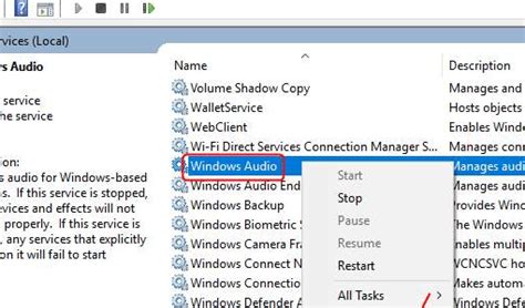 Image result for Audio Service Not Running