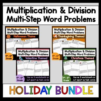 Image result for Multi-Step Multiplication and Division Word Problems