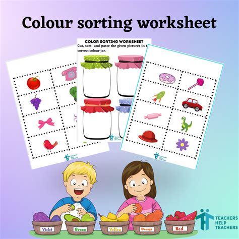 Image result for Pre-K Color Sorting Worksheets