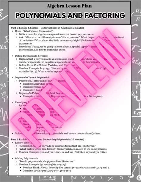 Afbeeldingsresultaten voor Algebra Lesson Polynomials Operations