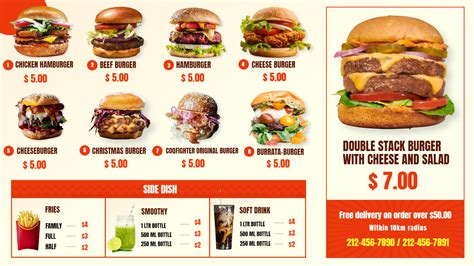 Image result for Burger Menu Design