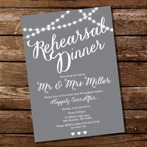 Toradh íomhá ar Rehearsal Dinner Invite Examples